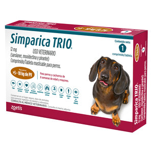 SIMPARICA TRIO CARAMEL 5-10 KG 1 COMPRIMIDO