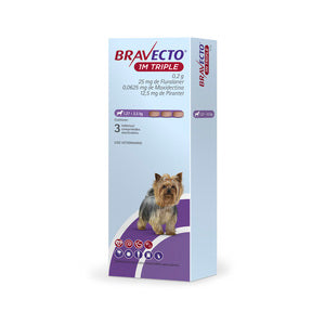 BRAVECTO 1M TRIPLE 25 MG 3 TAB - 1 KG A 2.5 KG
