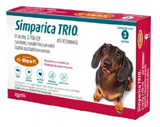 SIMPARICA TRIO CARAMEL 5-10 KG 3 COMPRIMIDOS